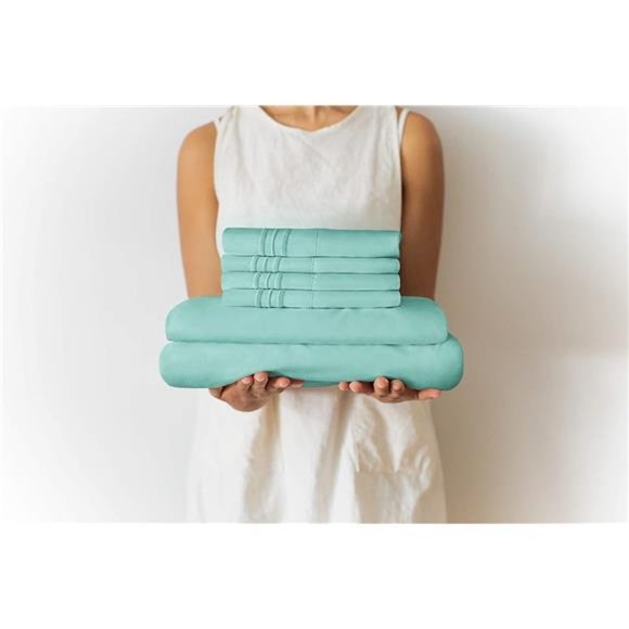 4 Pcs Sheet Set Breathable Cooling Hotel Luxury Extra Soft Deep Pockets Easy Fit - Picture 4 of 6